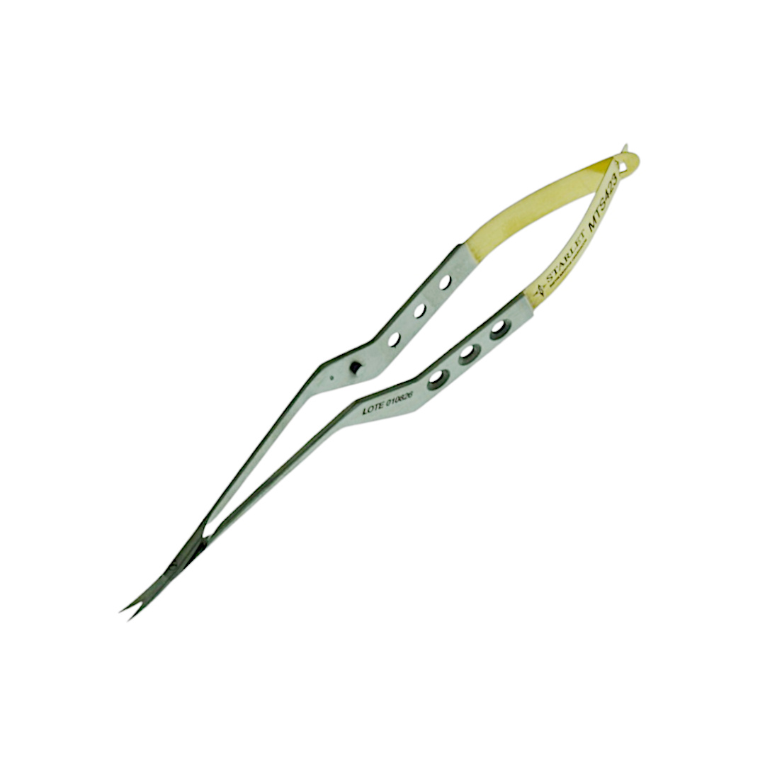 MICRO TESOURA YASARGIL BAIONETA 18CM PONTA CURVA