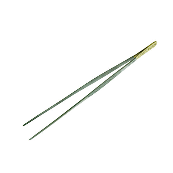 PINÇA DISSECÇÃO RETA ANATOMICA 30CM PONTA 4,5MM COM SERRILHA